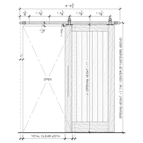 interior barn door dimensions|barn door rough opening size.